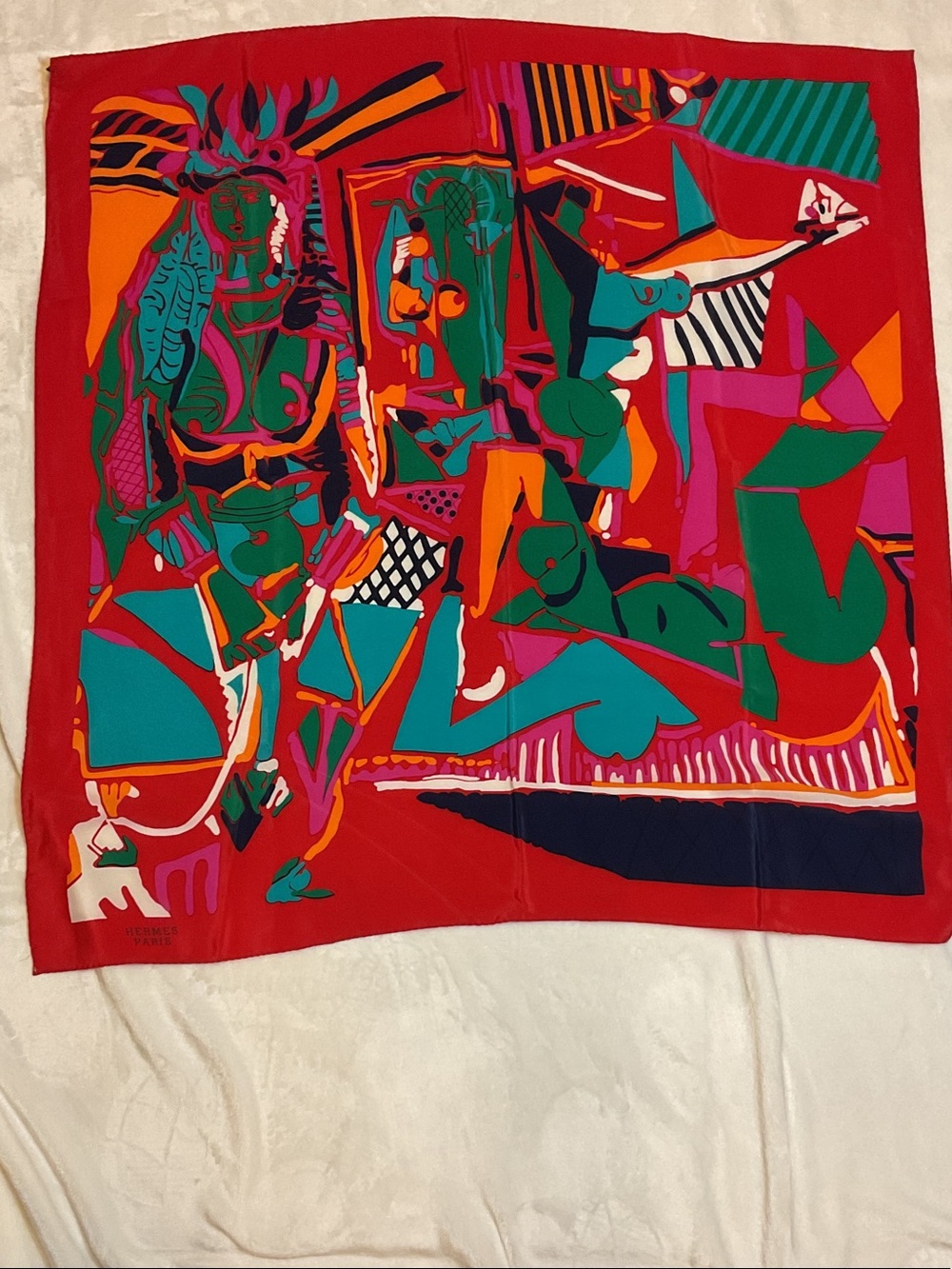 Hermes Modernism Tropical Silk Scarf